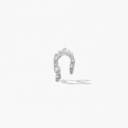 Aerial Sunburst Ear Cuff, 18K White Gold, large