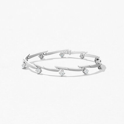 Vela Crossover Bracelet, 18K White Gold, large