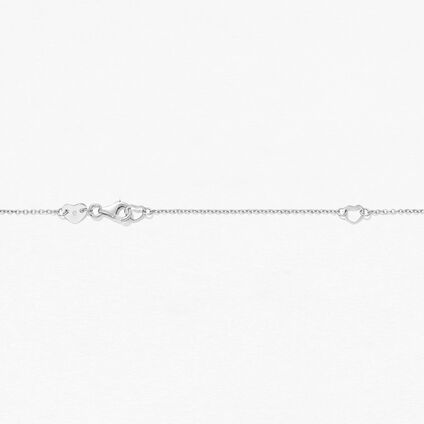 Whimsical Cross Pendant Necklace, 18K White Gold, large