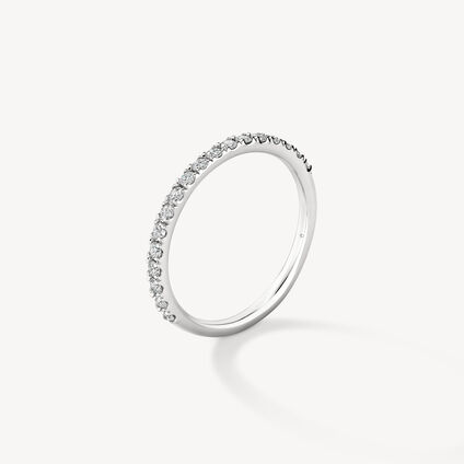 Transcend Wedding Band, 18K White Gold, large