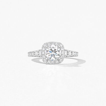 Transcend Premier Custom Halo Engagement Ring, , large