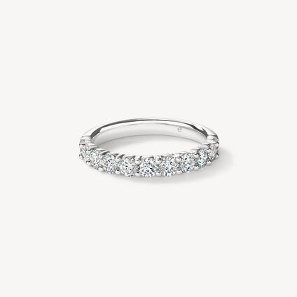 Signature 11 Stone Band, 18K White Gold, large