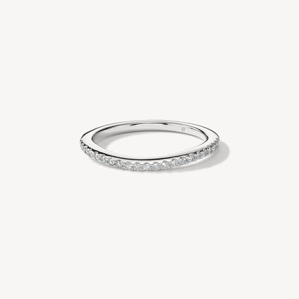 Transcend Premier Curved Diamond Band, 18K White Gold, large