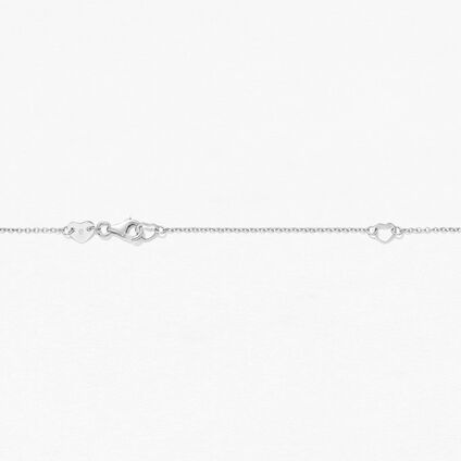 Vela Crossover Pendant, 18K White Gold, large