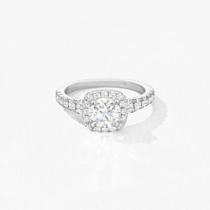 Transcend Premier Custom Halo Engagement Ring, , large