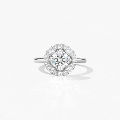 Aerial Marquise Halo Diamond Engagement Ring, , large