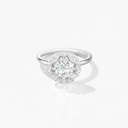 Aerial Marquise Halo Diamond Engagement Ring, , large