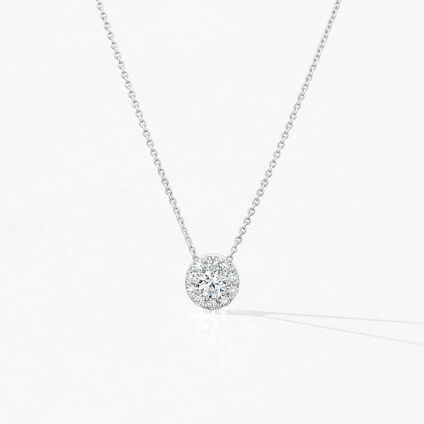 Fulfillment Pendant Necklace, 18K White Gold, large